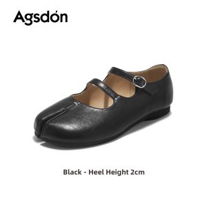 Agsdon | Silver Toe Separation Mary Jane Flats