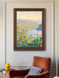 Monet Landscape Decorative Painting American Style Entrance Hallway Wall Art Corridor Restaurant Living Room Decorative Painting