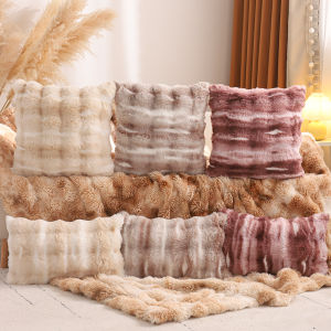 1 PC 3D Plush Print Throw Pillow Cover Autumn Winter Home Livingroom Decoration