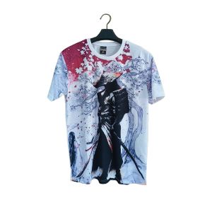 Kaos Oblong Pria/Wanita Lengan Pendek /SPOON/Motif Samurai