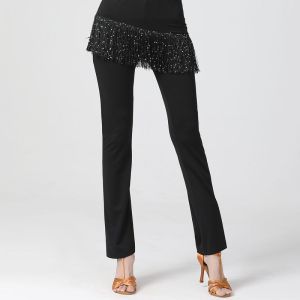 Sailor Dance Sequins Tassel Skirt Pants Latin Dance Dance Pants Gitba National Standard Dance Skirt Pants Modern