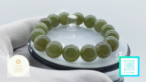 SG LOCAL - Certified Natural Dark Colour Clear Water Hetian Jade Bracelet 和田玉老料晴水手串