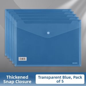 deli | Transparent Thickened Waterproof File Bag 50 Pieces
