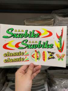 Bộ tem dán xe đạp SXUBIKE chữ màu xanh hàng nhập Thái Lan chất lượng cao dành trang trí riêng cho dòng xe này tem màu sắc cực đẹp và bền giá bán cực tốt bán lẻ như bán sỉ