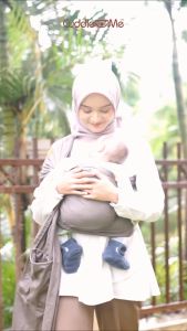 Cuddleme Cotton Twill Ring Sling Jarik Gendongan Bayi Samping Instan Newborn M Shape