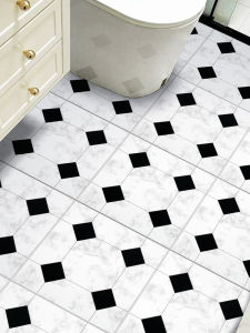 Waterproof Non Slip Toilet Floor Vision Bathroom Toilet Special Floor Stickers Floor Renovation Renovation Floor Tile Leather Board Self-Adhesive