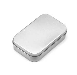 Box กล่องเหล็ก กล่อง กล่องอลูมิเนียม กล่องใส่บุหรี่ กล่องขนาดเล็ก กล่องใส่ของ ฝาปิด สีเงิน/ดำ