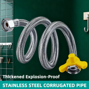 Explosion-Proof Stainless Steel Corrugated Pipes 20cm Water Heater Connector Hose Thickened High-Temperature Bellows