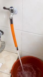 Ống Nối Vòi Nước Linh Hoạt Màu Cam 3 Chế Độ Xoay 360 Theo Mọi Hướng Vòi Nước Dài 20/50cm Tặng Kèm Đầu Nối Đa Năng