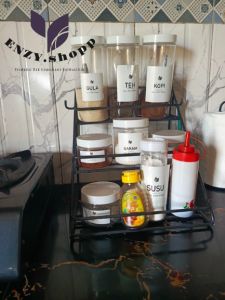 Rak Bumbu dapur Rak toples bumbu dapur serbaguna