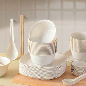 MEIDI | Outdoor Disposable Tableware Set Rice Husk
