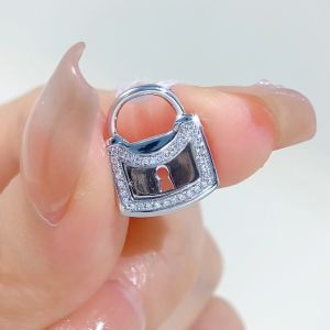 LAZO DIAMOND Unbreakable Love Padlock Diamond Pendant in 9k White Gold