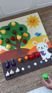 SG EmmAmy® Baby Montessori Early Education Smart Toy Board - Fruit Picking Fun Learning Board Toddler Birthday Gifts
