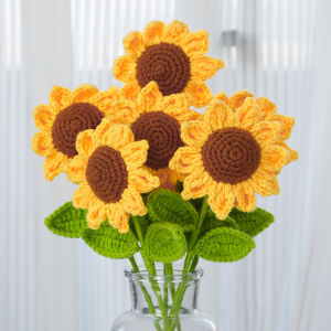 Sunflower and Daisy Handmade Weaving Yarn DIY Crochet Kit