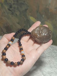 Premium Nephrite Dragon-Tortoise Jade Handheld Pendant - 130 grams Old Yellowish Caramel Brown Hand Carved with Certificate - Fashion Accessories Jewellery Pendant