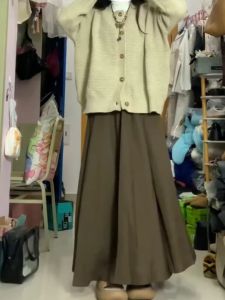 Váy Chữ a Xếp Ly Dài Cạp Cao Cho Nữ Mùa Xuân 2025 Dáng Chữ a Váy Midi Váy Dài Thường Ngày Thoải Mái