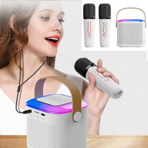 New Wireless Microphone Karaoke Machine Portable Bluetooth 5.3 PA Speaker System MP3 Player Karaoke Machine For Kids Adults Home