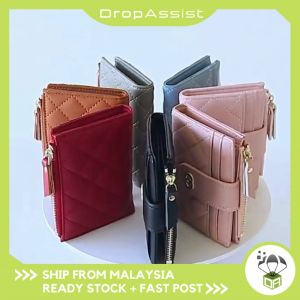 DROPASSIST 1639 Purse Soft Leather Mini Womens Card HolderHolders Zipper Slim Wallet Case Coin Dompet Perempuan