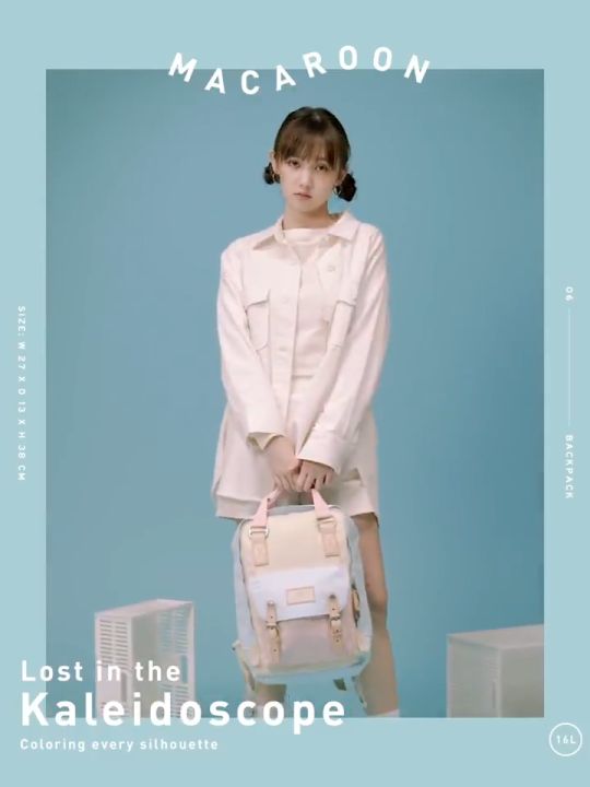 (16L) Women Korean Doughnut Macaroon Backpack Laptop Bagpack Student