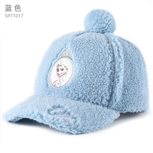 Disney Kids Hat Girl Peaked Cap Spring & Fall Baseball Cap Baby Girl Princess Elsa Plush Bonnet Cute
