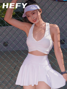 Hefy Sports Tennis Suit Suit Womens Badminton Dress Yoga Fitness Running White Short Skirt Professional Wear