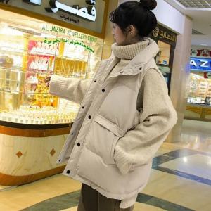 Vest Female Fall and Winter New Thickened Coat Warm Quilted Jacket Student All-Matching Outer Wear down Cotton Short Cover-up Tide