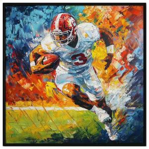 Tranh thể thao bóng bầu dục. Tranh treo tường dán tường sơn dầu canvas trang trí. CGI-1581