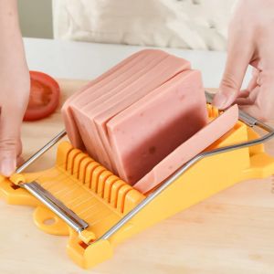 1Pcs Lunch Meat Slicer Stainless Steel Food Cutter Multifunctional Cheese Banana Vegetable Fruits Food Slicer Home Kitchen Tool