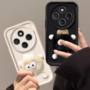 เคส VIVO IQOO Z10 iqooz10 5G ดีไซน์ใหม่เคสโทรศัพท์น่ารักลายการ์ตูน3D ลูกบอลถ่านหินป้องกันเลนส์ซิลิโคนนิ่ม2025