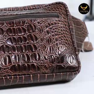 VALQO KONAN BY Tas kulit sapi Waist Bag Tas Sling bag Cowok Pria Laki Laki bisa COD