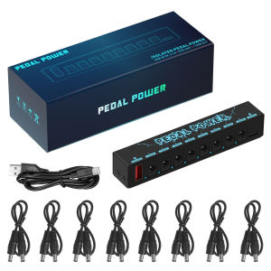 Guitar Pedal Power Supply 9V 8-Isolated Output | Type-C/USB Input Short-Circuit Saf Supply for Effect Pedal