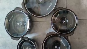 Nồi đất DONGHWA nắp kính gốm sứ Tucheghi loại 750 ml/ 1 lít / 1.4 lít /1.85 lít / 2.68 lít hàng chính hãng