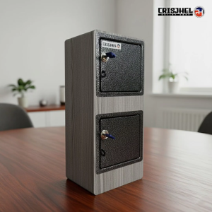 GRAY WOOD - Dual Door Alkansya Vault Multi Purpose Security box Direct Supplier & Manufacturer