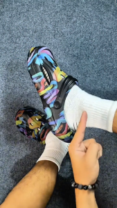 Printed Clog Shoes for Women and Men EVA Non Slip 5cm Thick Sole Tsinelas Panglakad Outdoor Slippers