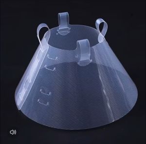 Cats/Dogs Elizabethan Collar (E-Collar/Cone) - Transparent/Color/Printed/Rubber-Edge