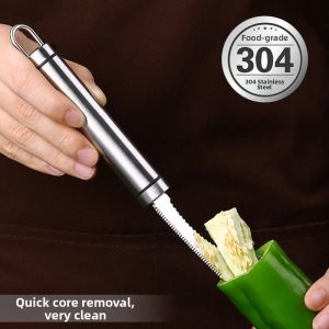 Stainless Steel Multi-function Pepper Corer Kitchen Tool