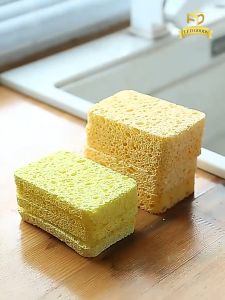 【𝐋𝐨𝐜𝐚𝐥 𝐒𝐞𝐥𝐥𝐞𝐫】【𝐈𝐧 𝐒𝐭𝐨𝐜𝐤】Dishwashing Natural Wood Pulp Sponge Kitchen Cleaning (Cleaning Oily Dishes with just One Wipe!)