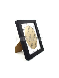 Modern Minimalist 7-Inch Wooden Desktop Photo Frame Black White Original Wood Brown Deep Blue Optional Card Paper Photo Mat Liner