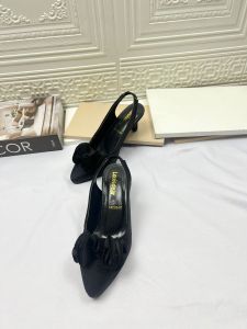 Sepatu Pansus heels 3 cm pita kembang tali belakang P99 LOUISDEAR bahan satin sepatu kantor / sepatu kerja