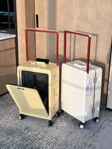 Front Opening Luggage Suitcase Wide Handle Travel Bag 20 Inches Universal Wheel Business Boarding Password Box for Men And Women