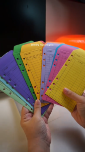 Set Pengikat Bajet A6 dengan 12 Halaman Gantian untuk Perancangan Penjejak Perbelanjaan Harian dan Bulanan dengan Gesper Boleh Tanggal untuk Buku Nota Lembaran Longgar - Accounting Office