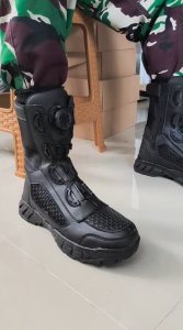 SEPATU PDL TALI PUTAR TACTICAL SIZE 38-47 PRIA HITAM PDL BOOTS WATERPROOF SEPATU PDL TNI POLRI