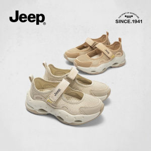 Jeep lightweight breathable adhesive closed mesh shoes womens new Mary Jane walking shoes thick soled comfortable shoes