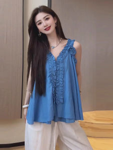 plus Size Casual White Strap Vest Women Summer Hide Meat Slimming Top Outerwear Sleeveless Shirt V-neck Short Sleeve Pure Color