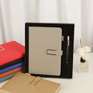 A5 Business Notebook PU Leather With Magnetic Snap Line Paper Notepad School Supplies organizer notebook planner