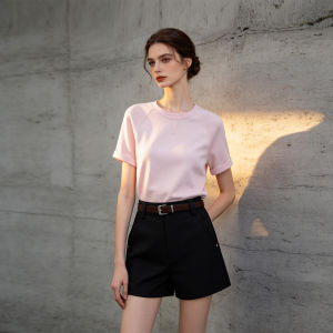 PIAOYA | Basic Style Simple Plain Matching Womens T-Shirt