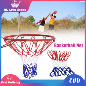 Nylon Basketball Nets Heavy Duty Basketball Rim Mesh White Red Blue Tri-Color Rainproof Sunscreen For All-Weather