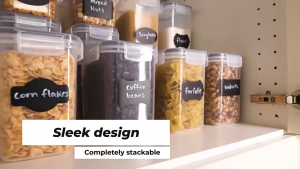 Kitchen 8-piece Food Container Set Airtight Food Storage Container Storage Includes labels Food Canisters