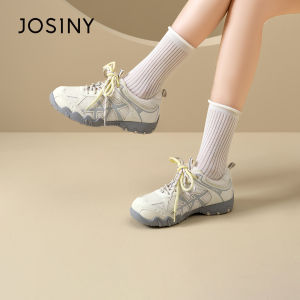 Josiny | Thick-soled Soft Increasing Breathable Mesh White Shoes for Women