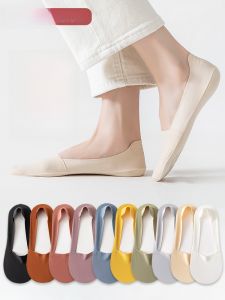 JINGCHI | Thin Summer Cotton Sole Short Socks Low-cut Silicone Non-slip No Slip-off Ice Silk